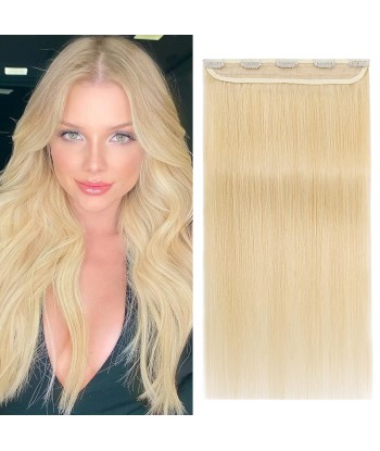 Rechte blonde clip extensie platinum mono max volumestip le des métaux précieux