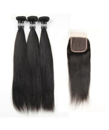 3 Paquets de Tissage  + Closure Straight pas cher 