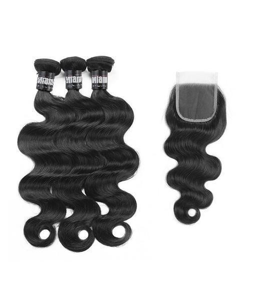 3 Paquets de Tissage  + Closure Body Wave Pour