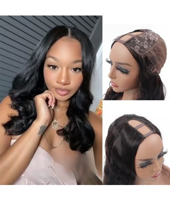 Perruque U-Part Body Wave Brun Foncé en ligne