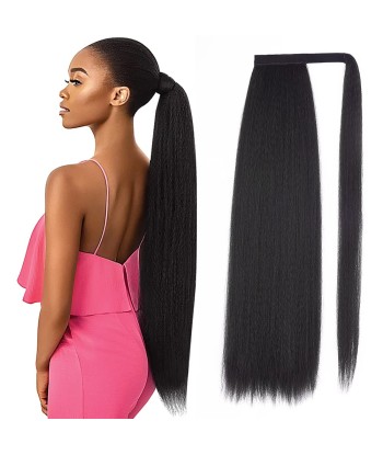 Queue de cheval Ponytail  Noir Ruban Magique Remy Hair Yaki Straight 2 - 3 jours ouvrés.