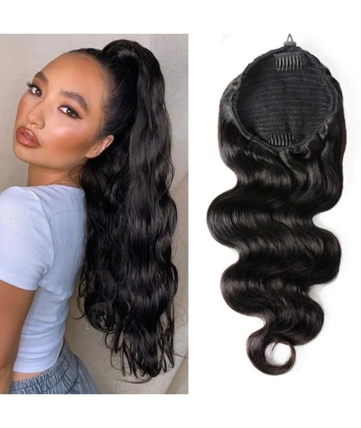 Queue de cheval Ponytail  Noir A Cordon Remy Hair Body Wave Paris Déstockage Promo