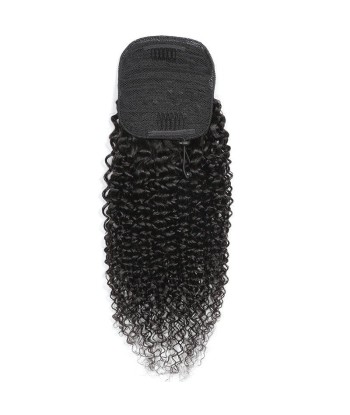 Queue de cheval Ponytail  Noir A Cordon Remy Hair Kinky Curly de la marque