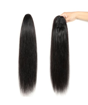 Queue de cheval Ponytail  Noir à Pince Naturel Remy Hair Straight meilleur choix