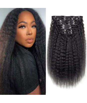 Kit Extensions à Clips Kinky Straight Noir 120 gr pas cheres