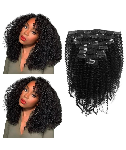 Kit Extensions à Clips Kinky Curly Noir 120 gr les ctes