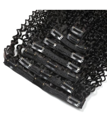 Kit Extensions à Clips Kinky Curly Noir 120 gr les ctes