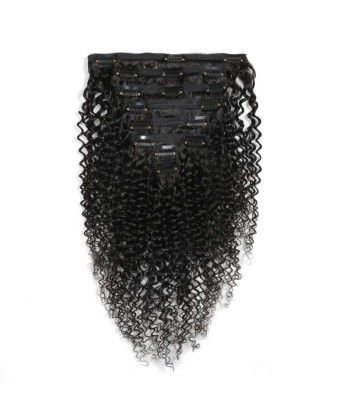 Kit Extensions à Clips Kinky Curly Noir 120 gr les ctes