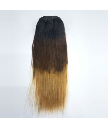 Kit Extensions à Clips Straight Ombre Brun Chocolat Blond 120 gr le concept de la Pate a emporter 