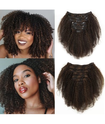 Kit Extensions à Clips Afro Curly Chocolat 120 gr, 4 d'Europe débarque