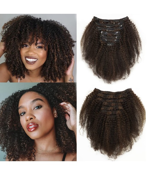 Kit Extensions à Clips Afro Curly Chocolat 120 gr, 4 d'Europe débarque