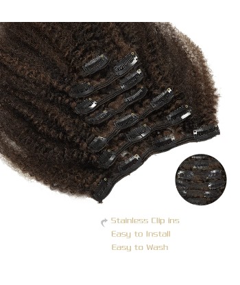 Kit Extensions à Clips Afro Curly Chocolat 120 gr, 4 d'Europe débarque