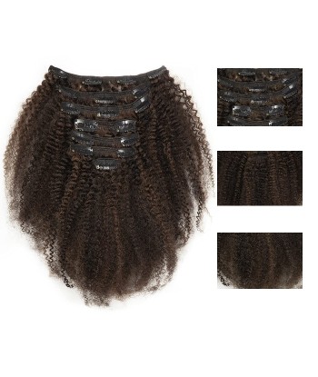 Kit Extensions à Clips Afro Curly Chocolat 120 gr, 4 d'Europe débarque