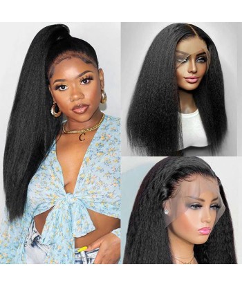 Perruque Lace Wig 5x5 Cheveux Yaki Straight - Densité 150% - Texture Naturelle les ligaments