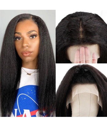 Perruque Lace Wig 5x5 Cheveux Yaki Straight - Densité 150% - Texture Naturelle les ligaments