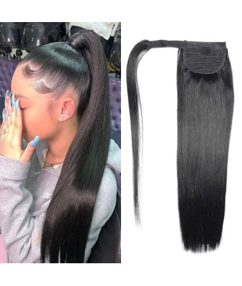 Queue de cheval Ponytail  Noir Ruban Magique Remy Hair Straight ouvre sa boutique