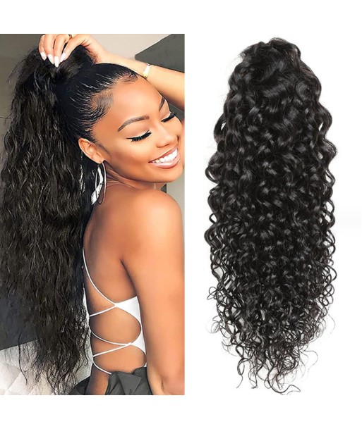 Queue de cheval Ponytail  Noir A Cordon Remy Hair Water Wave sélection de produits