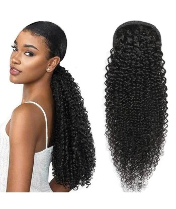 Queue de cheval Ponytail  Noir A Cordon Remy Hair Kinky Curly soldes