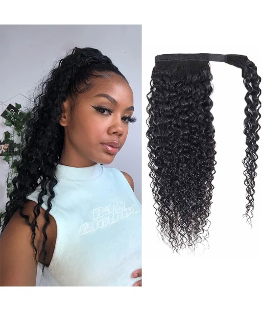 Hufeisenponytail Schwarz Magie Remy Hair Afro lockig pas cher 