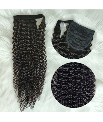 Hufeisenponytail Schwarz Magie Remy Hair Afro lockig pas cher 