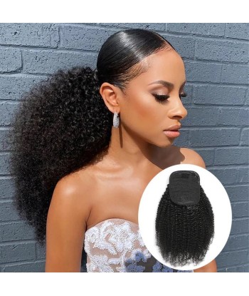 Queue de cheval Ponytail  Noir A Cordon Remy Hair  Afro Curly 50-70% off 