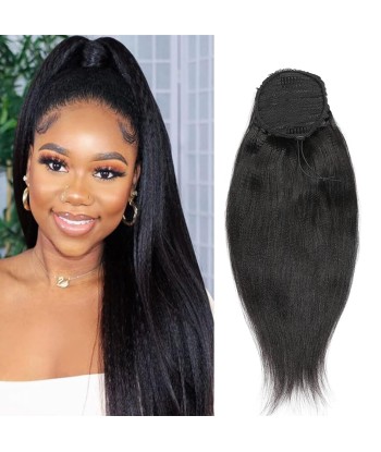 Schwarzer Pferdeschwanz -Pferdeschwanz zum Remy Hair Yaki gerade Kabel Economisez 