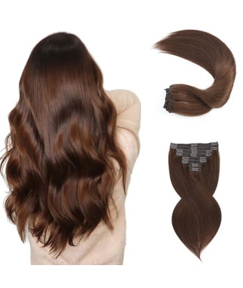 120 g Straight Chocolate Clip Extensions Kit, 4 pas chere