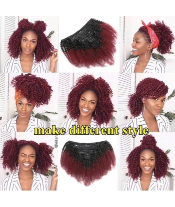 Kit Extensions à Clips Afro Curly Ombre Ombre Brun Foncé 99J 120 gr l'achat 