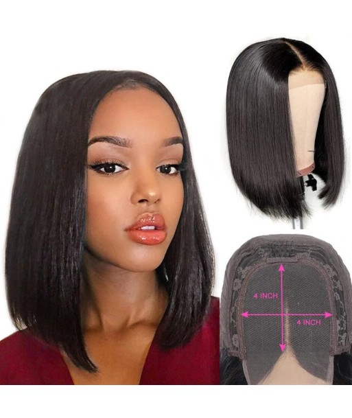 Bobo Wig Brotar Lace 4x4 "Raide Dark Brown Toutes les collections ici