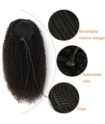 Cola de caballo de caballo negra para cabello remy cable afro rizado 2 - 3 jours ouvrés.