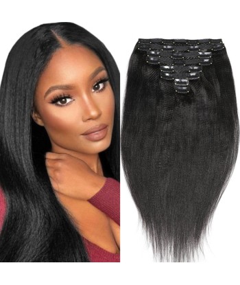 Extensiones de clip rectos de Yaki negro livraison gratuite