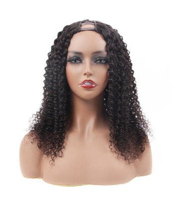 Perruque U-Part Kinky Curly Brun Foncé store