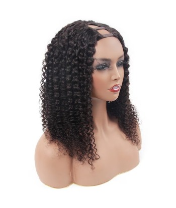 Perruque U-Part Kinky Curly Brun Foncé store