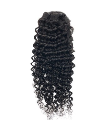 Schwarzer Pferdeschwanz -Pferdeschwanz mit Remy Hair Deep Wave Cord Economisez 