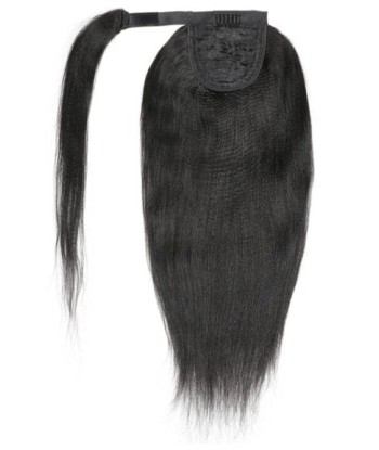 Horse Ponytail Ponytail Magic Ribbon Remy Hair Yaki recto Véritable concentré