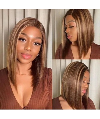 "Caricamento" Bobo Wig Front Lace 4x4 "Raide P4/27 Pre-Cut livraison et retour toujours gratuits