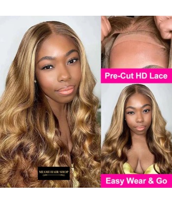 Prédecut voorkant 13x4 "Body Wave P4/27" Ready-to-Wear " commande en ligne