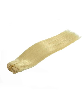 Rechte blonde clips extensions kit platina gr. pas cher 