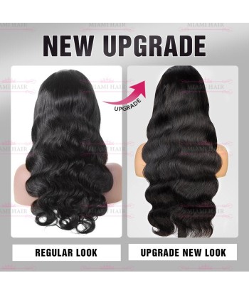 Koerpruiken 13x4 lichaamsgolf met bijna dubbel getrokken effect en maximaal Remy Hair Volume est présent 