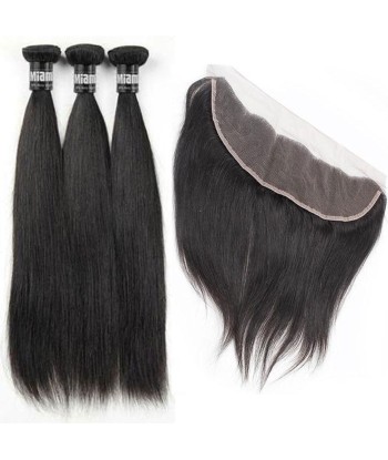 3 Paquets de Tissage + Lace Frontal Straight 13x4 paiement sécurisé