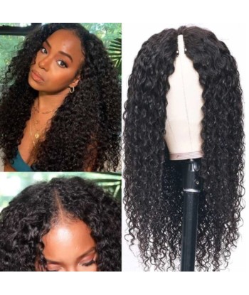 Perruque V-Part Deep Wave Brun Foncé pas cher chine